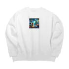 katohkouchiの魔法の探求者：子猫たちの冒険 Big Crew Neck Sweatshirt