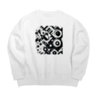 masaの抽象的で洗練された幾何学 Big Crew Neck Sweatshirt