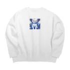 青空地域猫集会《遊》の多分助けてくれるタイプの猫 Big Crew Neck Sweatshirt