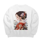 AQUAMETAVERSEの和服姿の女性　sanae 2074 Big Crew Neck Sweatshirt