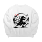 影の戦士コレクションの忍びの風 Big Crew Neck Sweatshirt