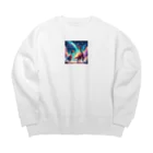 Manoaの恐竜の星 Big Crew Neck Sweatshirt