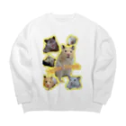 akomomoのゴールデンハムスターズ Big Crew Neck Sweatshirt