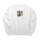 ウエディング♡カップルグッズのかわいいネコ Big Crew Neck Sweatshirt