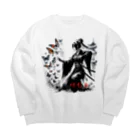 影の戦士コレクションの蝶影舞 Big Crew Neck Sweatshirt