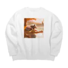 ドリームスケープギャラリーのフェンリルの子守 Big Crew Neck Sweatshirt