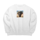 akihotyan.&のWho are you?Elephant Big Crew Neck Sweatshirt