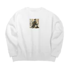 amijakoの国語の先生：学校シリーズ Big Crew Neck Sweatshirt