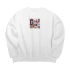 117hibikiのねこ🐾 Big Crew Neck Sweatshirt