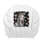 プリンゴブリンのキングプロテア子さん Big Crew Neck Sweatshirt