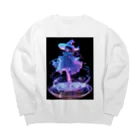 レーザーの魔法少女 Big Crew Neck Sweatshirt