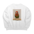 bird-kouのコザクラインコ Big Crew Neck Sweatshirt