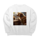 ponazuの帰りを待つ犬 Big Crew Neck Sweatshirt