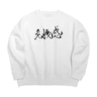 ZEN筆の書道アート「危機感」 Big Crew Neck Sweatshirt