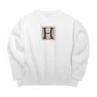 ぬぬぬの家のアルファベットのH Big Crew Neck Sweatshirt