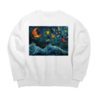 AQUAMETAVERSEのゲンノ3  NON13 Big Crew Neck Sweatshirt