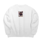 StealHeartのオシャレなクマ Big Crew Neck Sweatshirt