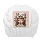 mimikkyu322のsleepy　girl2 Big Crew Neck Sweatshirt