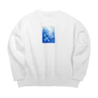 AQUAMETAVERSEの青い薔薇の花園　BLUE PLUM  691 Big Crew Neck Sweatshirt