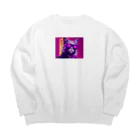 madatubomiのハードボイルドねこ Big Crew Neck Sweatshirt