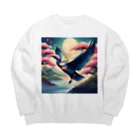 yatyohyakkeiのりゅうきゅうさんしょうくい Big Crew Neck Sweatshirt