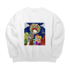 patroom(柄)のうさぎタウン Big Crew Neck Sweatshirt