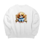 ワン！ダーファミリーの帰りを待つワン Big Crew Neck Sweatshirt