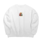 ハチ-8のマカロン　カラフル Big Crew Neck Sweatshirt