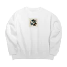 ryu_1137のコンテンポラリー・ミックス Big Crew Neck Sweatshirt