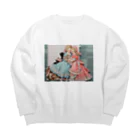 AQUAMETAVERSEの可愛い姉妹たち アメジスト2846 Big Crew Neck Sweatshirt