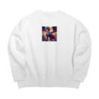 sisinryuuの青龍1 Big Crew Neck Sweatshirt