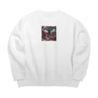 Hana15500のロック　和　デザイン２ Big Crew Neck Sweatshirt