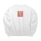 toto444のかわいいフェネック Big Crew Neck Sweatshirt