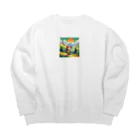 きなこのショップのこども登山家 Big Crew Neck Sweatshirt