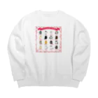 そぼろのプリント屋さんのキャットカラーガイド（ねこ図鑑） Big Crew Neck Sweatshirt