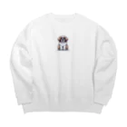 Kawaii あにまるこれくしょんのセント・バーナード【かわいい動物たち】 Big Crew Neck Sweatshirt