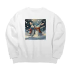 ALICE_nonの踊っているウサギたち Big Crew Neck Sweatshirt