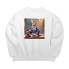 うさぎやの裁判官のうさぎ3 Big Crew Neck Sweatshirt