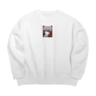 赤い鳥居のlain  Big Crew Neck Sweatshirt