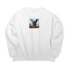 zone-zeroの妖怪 Big Crew Neck Sweatshirt