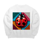 Mushikingのポップなテントウムシ Big Crew Neck Sweatshirt