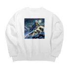 DREAMHOUSEの雪山のオオカミの群れ Big Crew Neck Sweatshirt