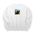 yoogin2345のお墓参りの美女 Big Crew Neck Sweatshirt