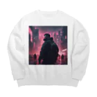 d-design-labのサイバーパンクシティ2 Big Crew Neck Sweatshirt