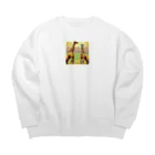 yopipidazeのキリンくん Big Crew Neck Sweatshirt