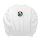 luxuryskydroneのLUXACE Big Crew Neck Sweatshirt