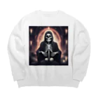 かるるんショップのスケルトン　見えた未来の保証は致し兼ねる Big Crew Neck Sweatshirt