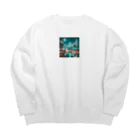 bobokeの夜景シリーズ Big Crew Neck Sweatshirt