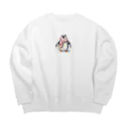 hakumenhonの春を迎えるペンギン Big Crew Neck Sweatshirt