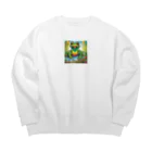 Yta_Tの輝くカエル Big Crew Neck Sweatshirt